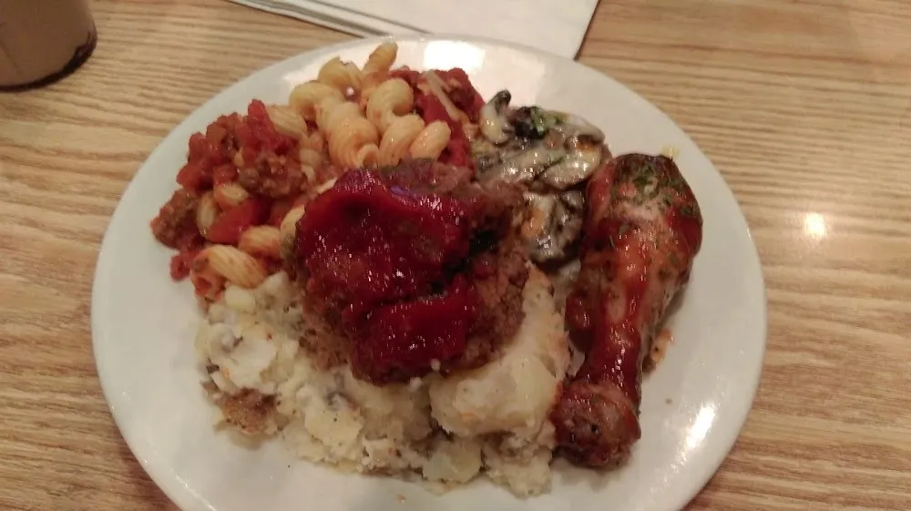 Mix of Items They Used to Have a Sunday Brunch Buffet